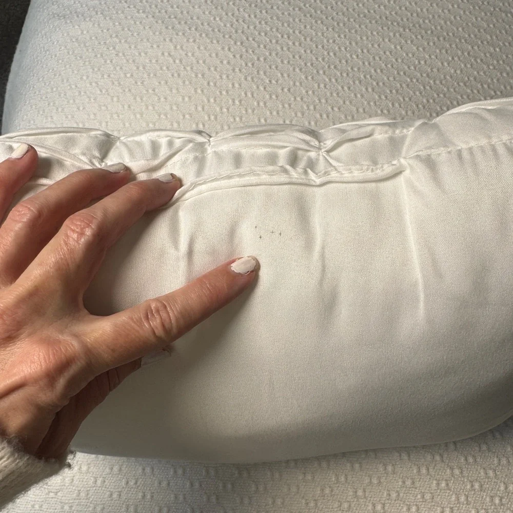 Elegant White Textured Small Decorative Pillow